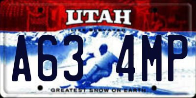 UT license plate A634MP