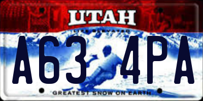 UT license plate A634PA