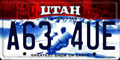 UT license plate A634UE