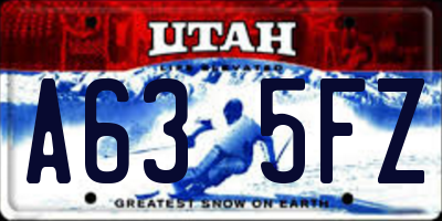 UT license plate A635FZ