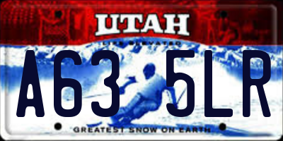 UT license plate A635LR