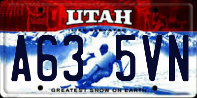 UT license plate A635VN