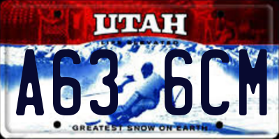 UT license plate A636CM
