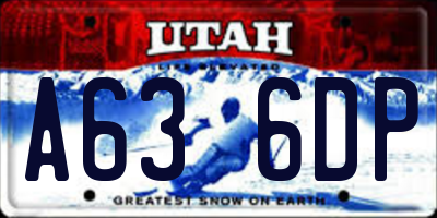 UT license plate A636DP