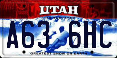 UT license plate A636HC