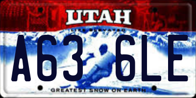 UT license plate A636LE