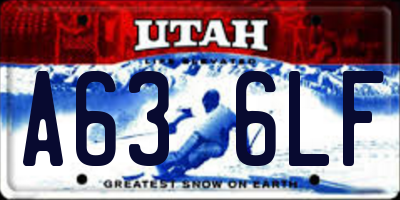 UT license plate A636LF