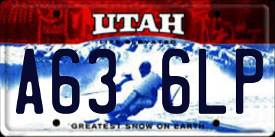 UT license plate A636LP