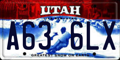 UT license plate A636LX