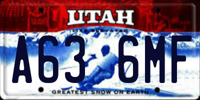 UT license plate A636MF