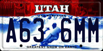 UT license plate A636MM
