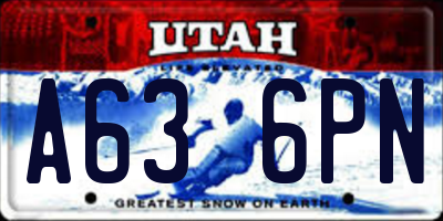 UT license plate A636PN