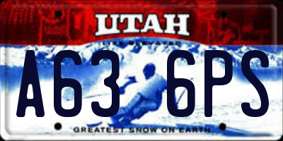 UT license plate A636PS