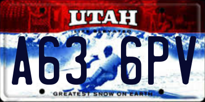 UT license plate A636PV