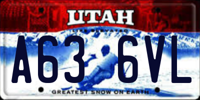 UT license plate A636VL