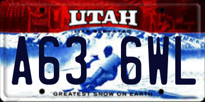 UT license plate A636WL