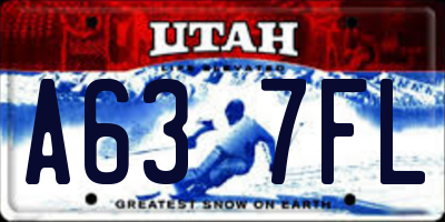 UT license plate A637FL