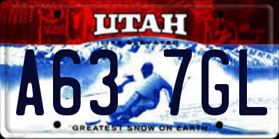 UT license plate A637GL