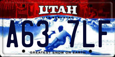 UT license plate A637LF
