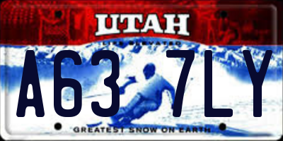 UT license plate A637LY