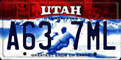 UT license plate A637ML