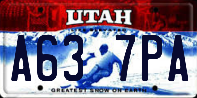 UT license plate A637PA