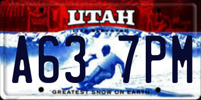 UT license plate A637PM