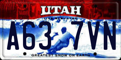 UT license plate A637VN