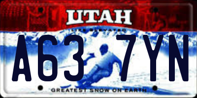 UT license plate A637YN