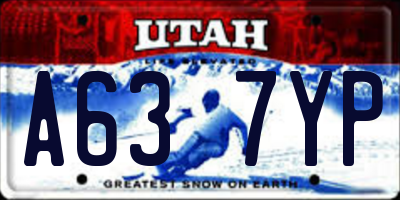UT license plate A637YP