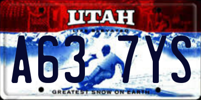 UT license plate A637YS