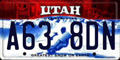 UT license plate A638DN