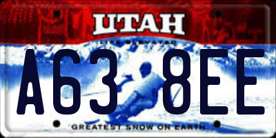 UT license plate A638EE