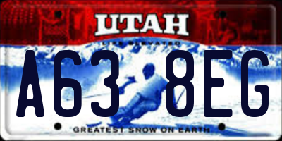 UT license plate A638EG