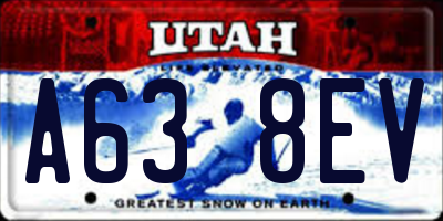 UT license plate A638EV