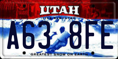 UT license plate A638FE