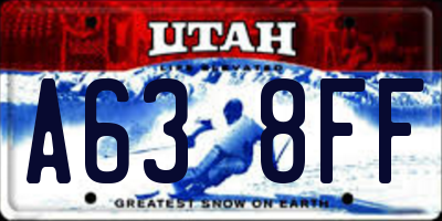UT license plate A638FF