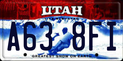 UT license plate A638FI