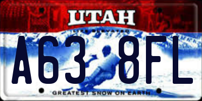 UT license plate A638FL