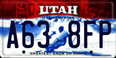 UT license plate A638FP