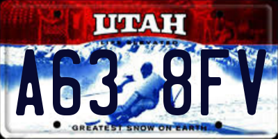 UT license plate A638FV