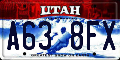 UT license plate A638FX