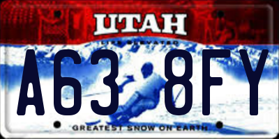UT license plate A638FY