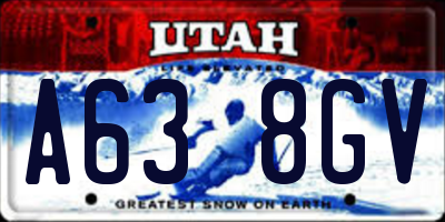 UT license plate A638GV
