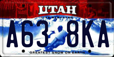 UT license plate A638KA