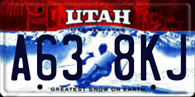 UT license plate A638KJ