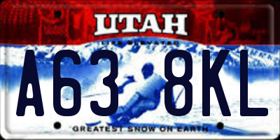 UT license plate A638KL