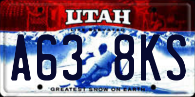 UT license plate A638KS