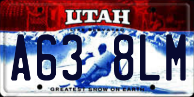 UT license plate A638LM