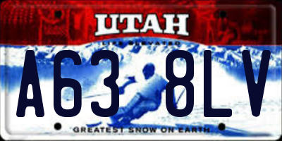 UT license plate A638LV